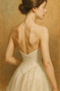 背中の縦ライン(天使の羽)のイメージ