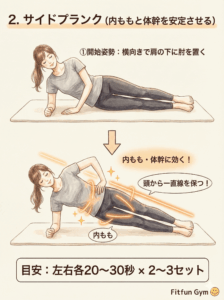サイドプランクの正しいフォーム解説図解